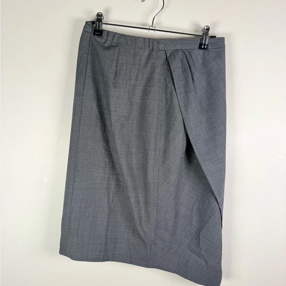 J.Crew 365 Gray Wrap Front Pencil Skirt Tailored Workwear